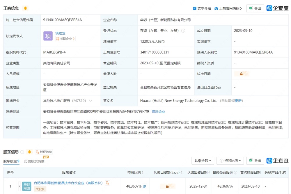 華彩新能源完成天使輪融資 用于下一代電解質(zhì)量產(chǎn)線擴(kuò)產(chǎn)