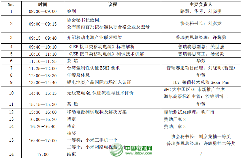 移動(dòng)電源測(cè)試與認(rèn)證技術(shù)研討會(huì)7月30日將在深圳召開(kāi)