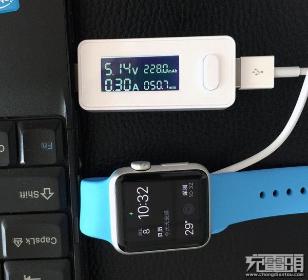 蘋果Apple Watch無線充電測試：速度賊快！