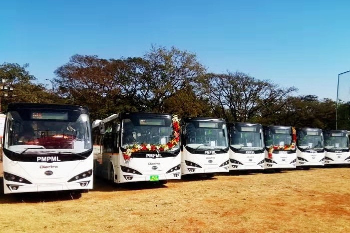 比亞迪純電動(dòng)巴士K7車隊(duì)在浦那運(yùn)營
