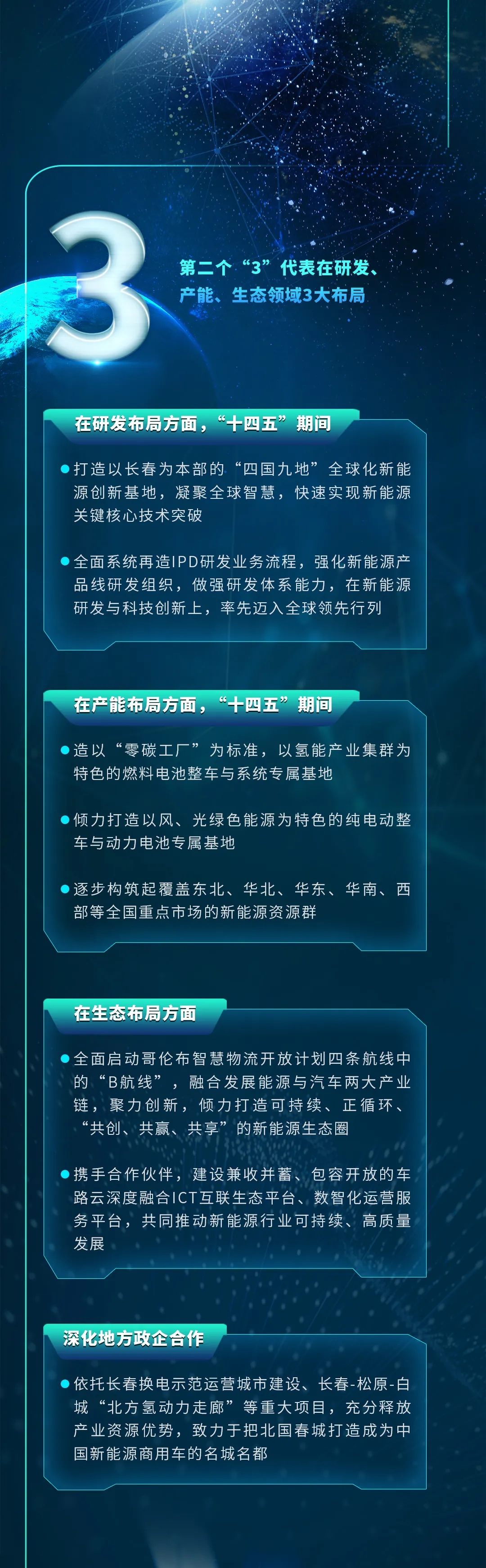 一圖讀懂一汽解放“15333”新能源戰略 目標2035年新能源整車銷售50萬輛